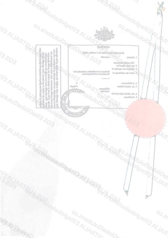 Australian Police Check for Overseas Use - Sample 1 redacted document sample preview
