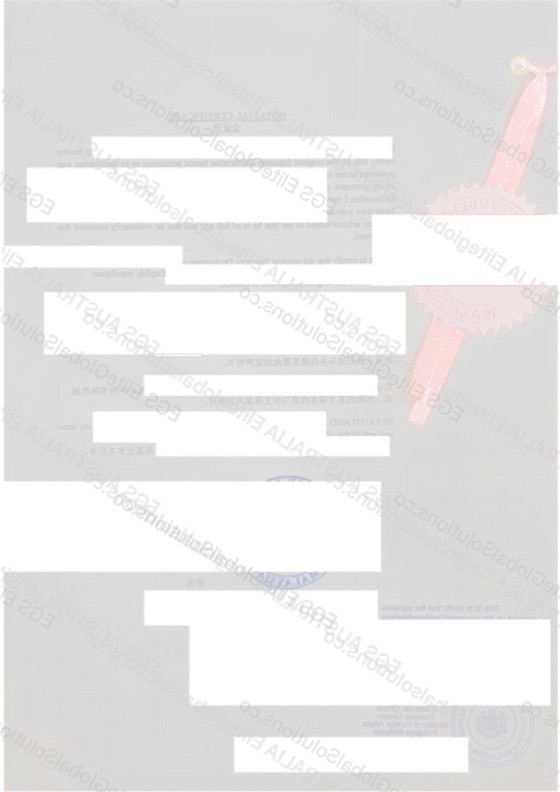 Malaysia-issued Legalisation Certificate for Consular Use - Sample 2 redacted document sample preview