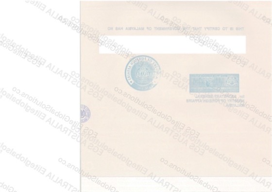 Malaysia-issued Police Check for Overseas Use redacted document sample preview